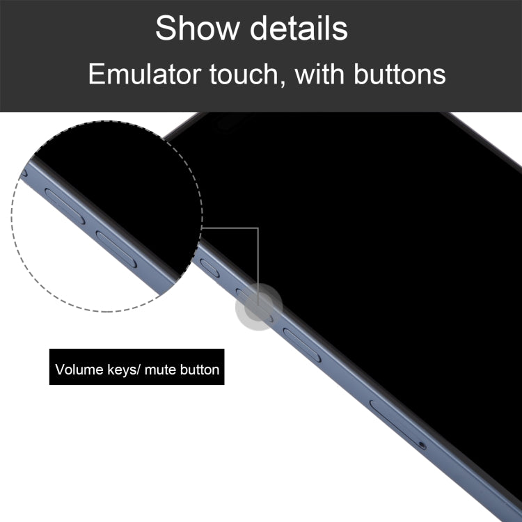 Pantalla Ficticia para iPhone 15 Pro Max con Pantalla Negra (Azul)