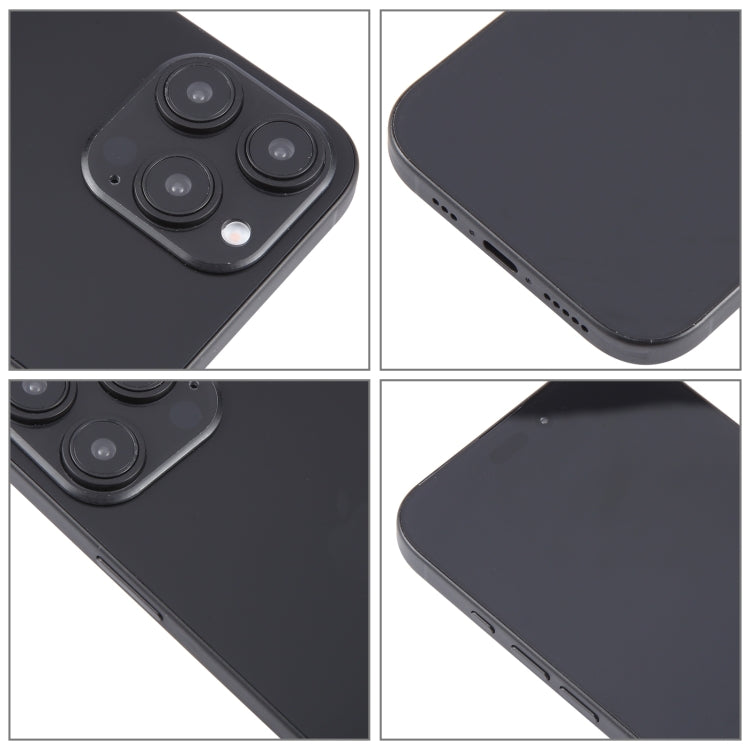 Modelo de Pantalla Falsa para iPhone 16 Pro con Pantalla Negra (Negra)