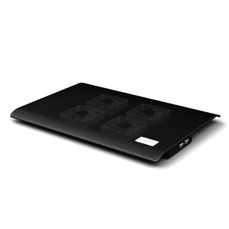 Base de enfriamiento NUOXI L112A para computadora portátil con 4 ventiladores y velocidad ajustable USB (Negro)