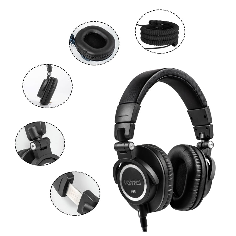 Auriculares monitor Yanmai D98 grabación profesional (Gris plateado)
