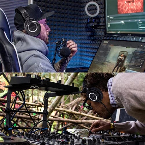 Auriculares monitor Yanmai D98 grabación profesional (Gris plateado)