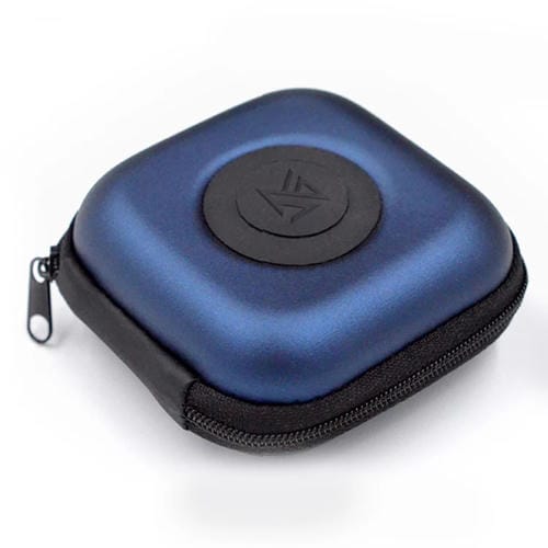 Cargador Cable de Datos Kz Estuche Portátil Recepción Pu Auriculares (Azul)