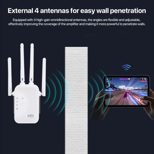 Enrutador Inalámbrico WIFI SM-010 300 M Cuatro Antenas (Enchufe de la UE)