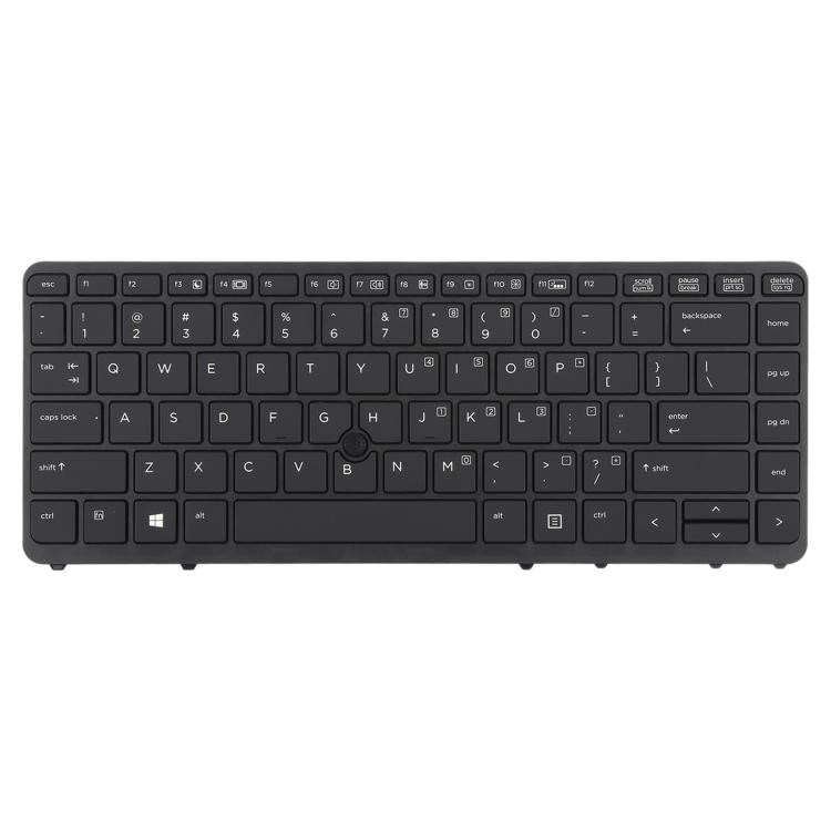 Teclado retroiluminado y puntero para HP EliteBook 840 G1/850 G1 (versión estadounidense) (negro)