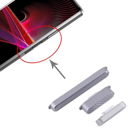 Bouton d'alimentation et de contrôle du volume d'origine Sony Xperia 1 III (Gris)