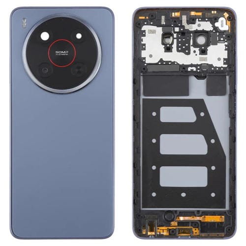Back Cover of Plastic Battery with Central Frame and Camera Lens Cover for ZTE Blade V70 Max (Purple)
