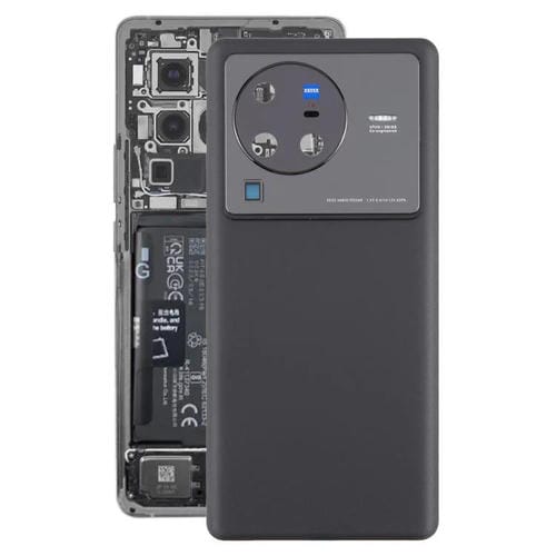 Batterieabdeckung und Kameraglas für Vivo X80 Pro (Schwarz)