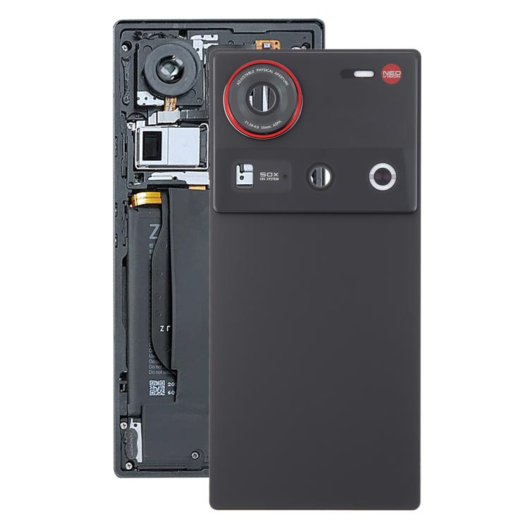 Painel Traseiro de Bateria de Vidro com Tampa para Lente de Câmara para ZTE Nubia Z70 Ultra NX733J NX736J (Preto)