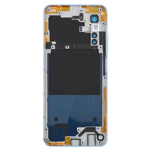 Back Battery Cover Plastic with Central Frame and Camera Lens Cover for ZTE Axon 40 Lite (Blue)