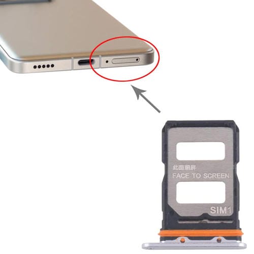 Bandeja Tarjeta SIM Xiaomi 14T Pro 5G (Plateada) (10 Unidades)