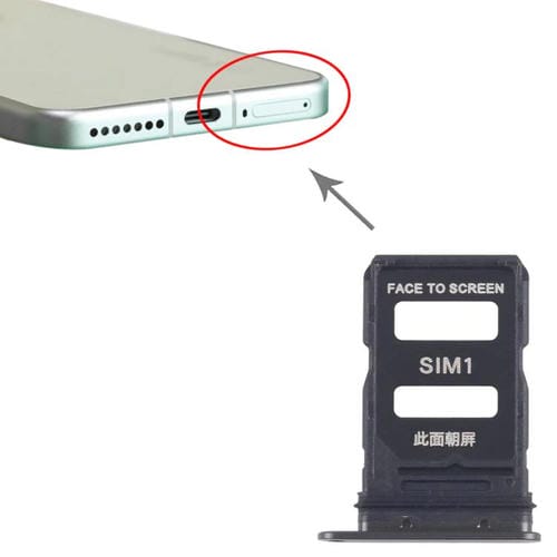 Plateau Carte SIM Xiaomi 15 (Noir) (10 Unités)