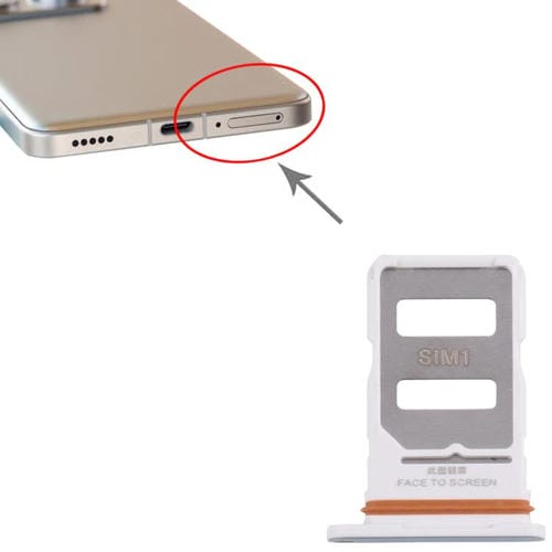 Vassoio scheda SIM Xiaomi 14T Pro+ 5G verde (10 unità)