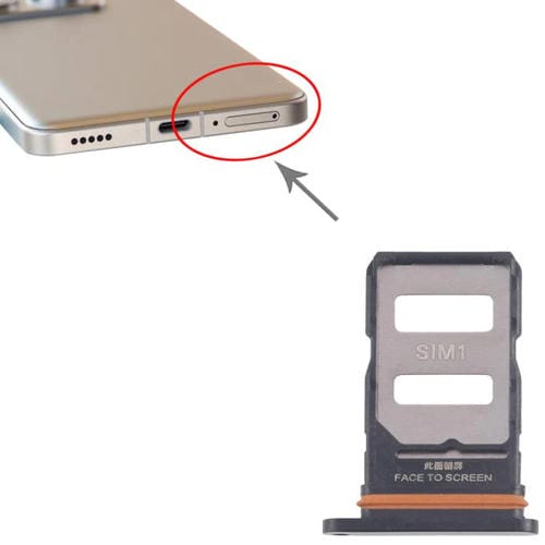 Vassoio scheda SIM Xiaomi 14T Pro+ 5G (Dorata) (10 Unità)