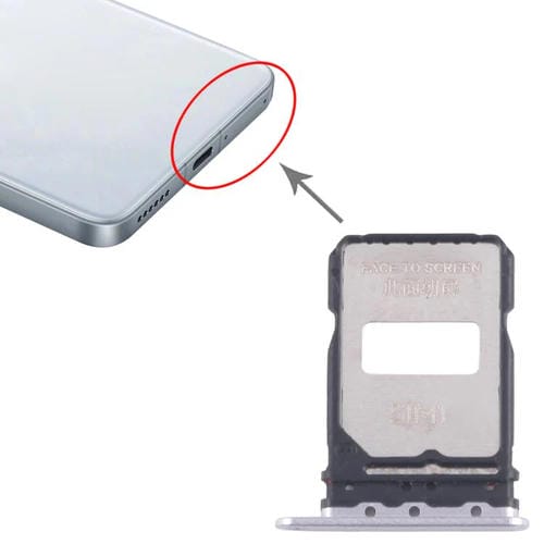 Plateau Carte SIM Xiaomi Poco F7 Ultra (Argentée) (10 Unités)