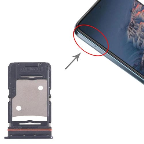 Bandeja Tarjeta SIM y Micro SD Tecno Camon 18 P (Negra) (10 Unidades)