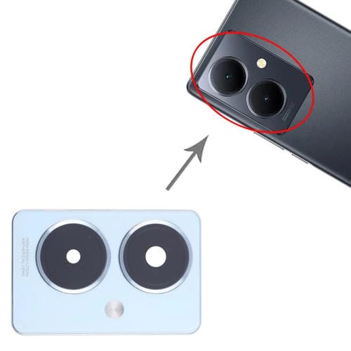 Tampa Lente Câmara Traseira Vivo Y78+ 5G (Azul)