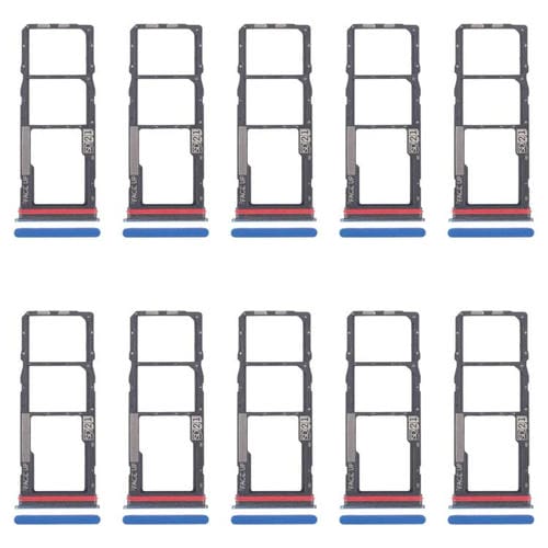 Bandeja para tarjeta SIM original (10 unidades) + bandeja para tarjeta SIM + bandeja para tarjeta Micro SD (azul) para Motorola Moto G04