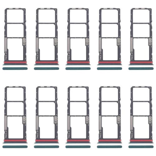 Bandeja para tarjeta SIM original (10 unidades) + bandeja para tarjeta SIM + bandeja para tarjeta Micro SD (verde) para Motorola Moto G04s