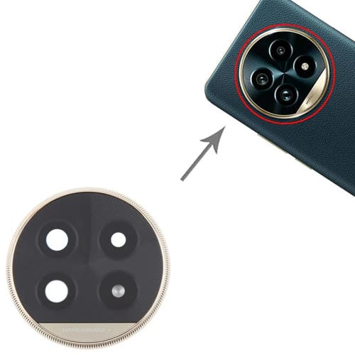 Couverture Objectif Appareil Photo Arrière Realme 13 Pro (Noir)