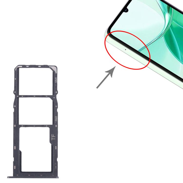 Tabuleiro Cartão SIM e Micro SD ZTE Blade A35 (Preto)
