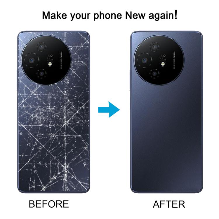 Carcasa trasera original con tapa para lente de cámara para TCL 50 XL (negra)