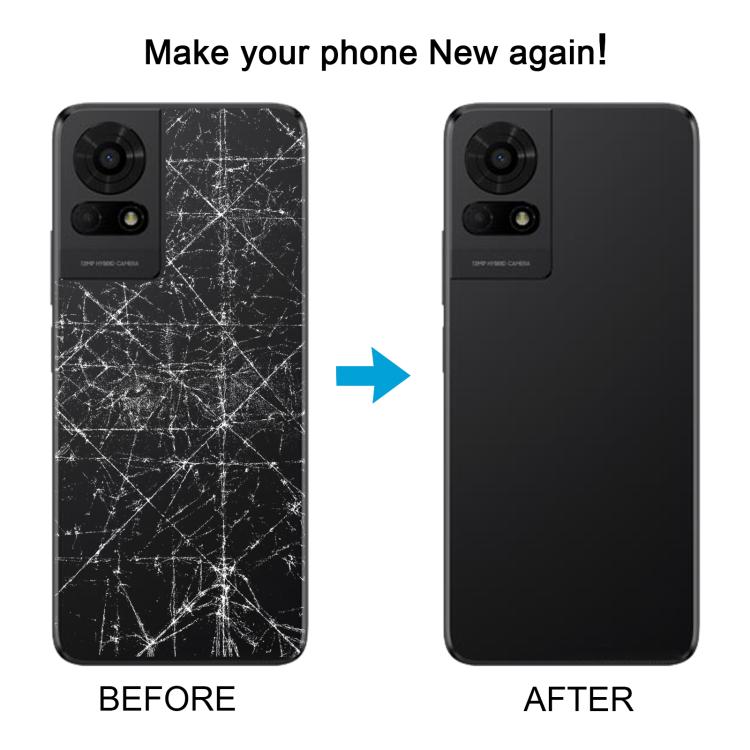 Carcasa trasera original con tapa para lente de cámara TCL 50 LE (negra)