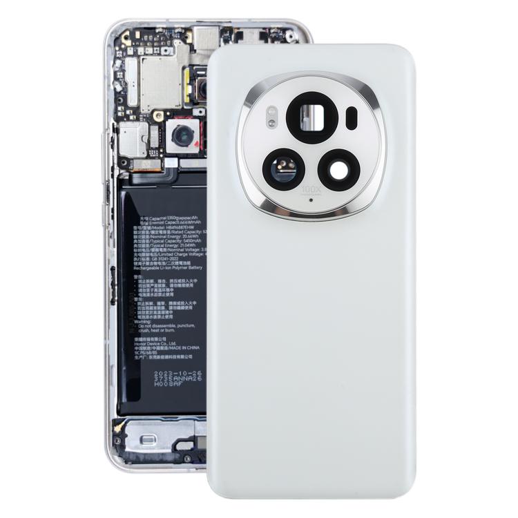 Carcasa trasera con tapa para lente de cámara para Honor Magic6 Pro (blanca)