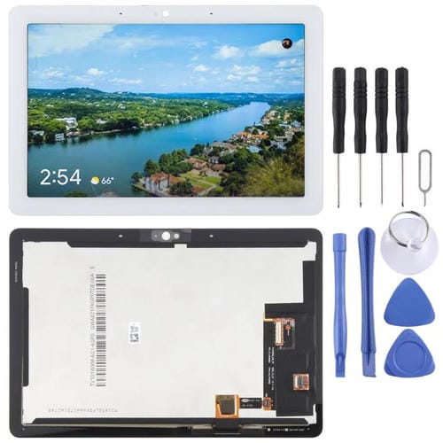 Pantalla LCD original con digitalizador para Google Nest HUB Max (blanca)