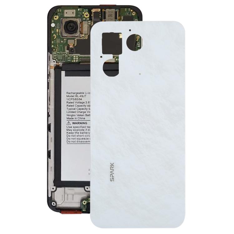Carcasa trasera original para Tecno Spark 30 5G KL8 (blanca)