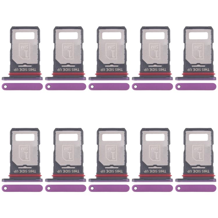 Bandeja SIM original para Motorola Edge 60 Pro (10 unidades) + bandeja para tarjeta SIM (morada)