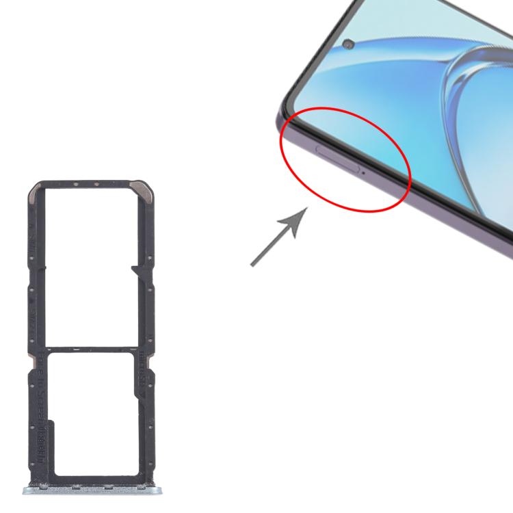 Bandeja para tarjeta SIM original OPPO A60 4G CPH2631 (10 unidades) + bandeja para tarjeta SIM + bandeja para tarjeta Micro SD (verde)