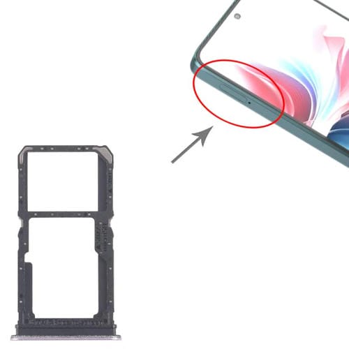 Bandeja para tarjeta SIM original (10 unidades) para OPPO Reno11 F CPH2603 + bandeja para tarjeta SIM/tarjeta micro SD (rosa)