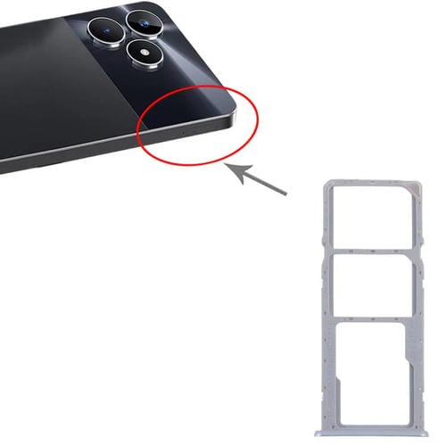 Bandejas para tarjeta SIM original Realme C51 RMX3830 (10 unidades) + bandeja para tarjeta SIM + bandeja para tarjeta Micro SD (rosa)