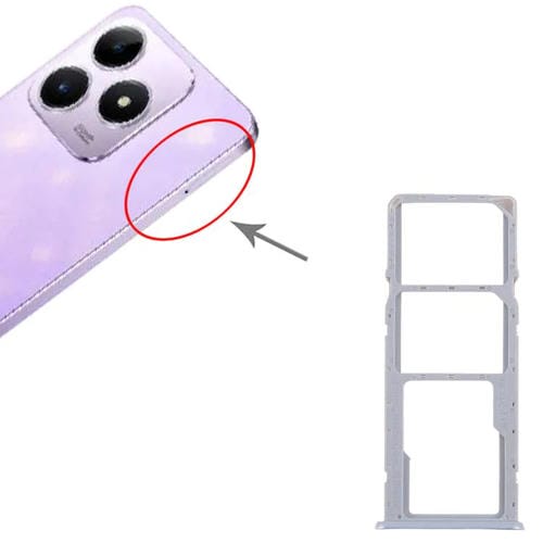 Bandejas para tarjeta SIM original (10 unidades) + bandeja para tarjeta SIM + bandeja para tarjeta Micro SD (azul) para Realme Narzo N63 4G