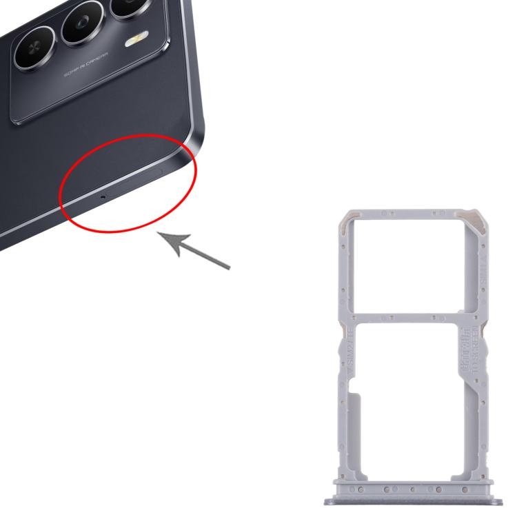 Bandeja para tarjeta SIM original (10 unidades) para Realme 14x 5G RMX5020 + bandeja para tarjeta SIM/tarjeta Micro SD (negra)