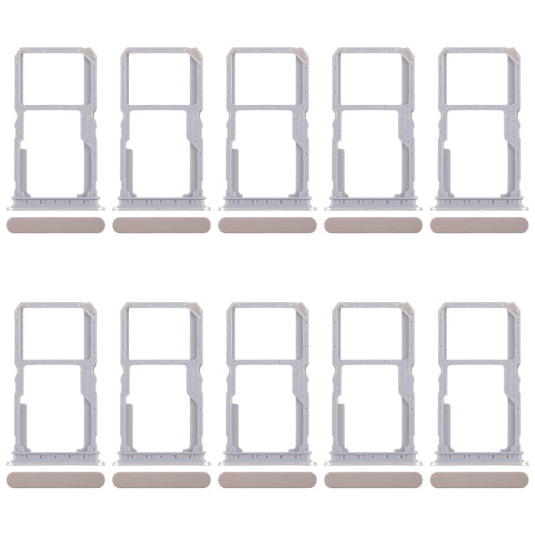 Bandeja para tarjeta SIM original Realme 14x India (10 unidades) + bandeja para tarjeta SIM/bandeja para tarjeta Micro SD (dorada)
