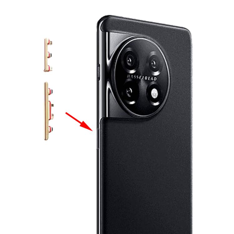 Para OnePlus 11: Botón de encendido y botón de control de volumen (dorado)