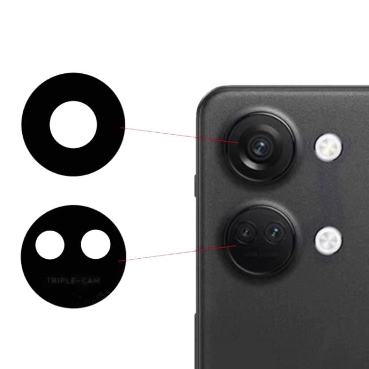 Juego de lentes para cámara trasera PHK110 para OnePlus Ace 2V (negro)