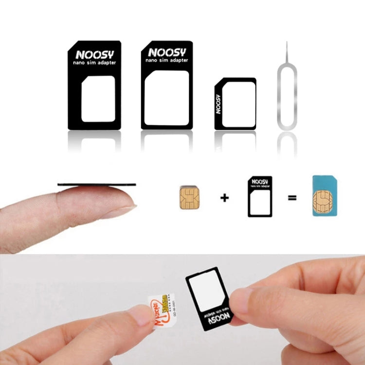 Kit Adaptador SIM 4 En 1 para iPhone 5 / 4 & 4S (Negro)