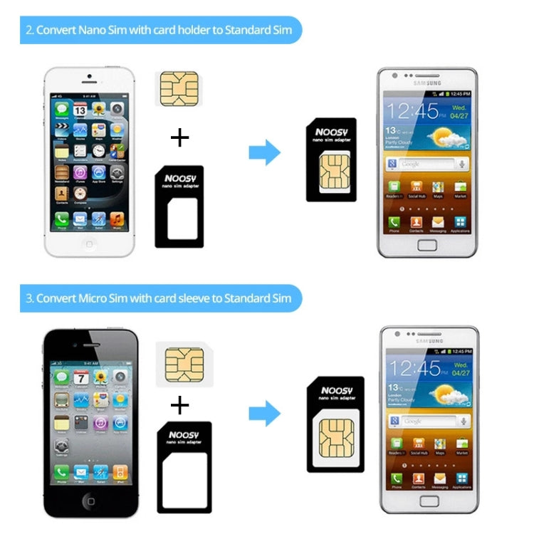 Kit Adaptador SIM 4 En 1 para iPhone 5 / 4 & 4S (Negro)