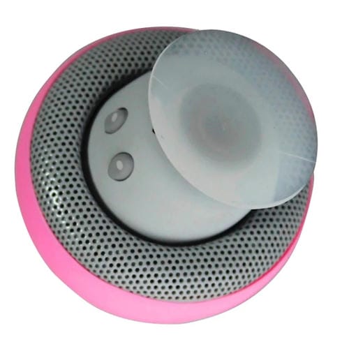 Altavoz Bluetooth Forma De Hongo Soporte De Succión (Rosa)