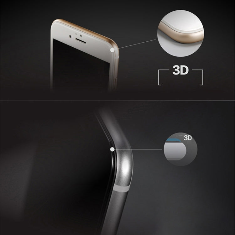 Película de Pantalla Vidrio Templado iPhone 6 y 6S Pegamento Completo 5D (Negro)