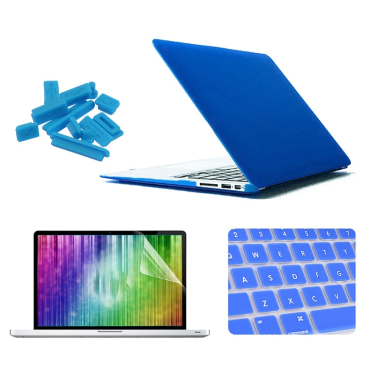 Estuche Protector para MacBook Air 11,6 Enkay A1370 A1465 4 en 1 Plástico Duro Esmerilado (Azul Oscuro)