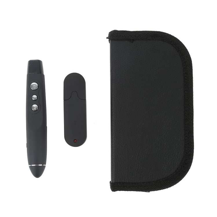 Control Remoto Presentación Multimedia Pp-1000 Powerpoint Clicker 2.4Ghz RF Puntero Láser con Receptor USB (Negro)