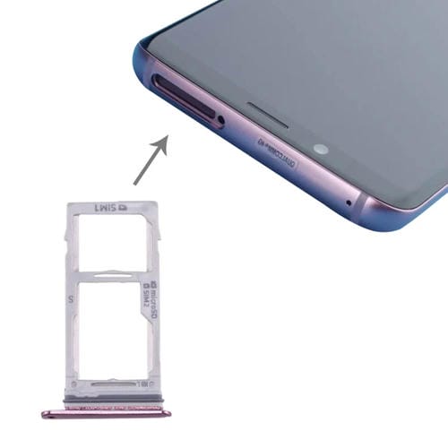 Plateau de carte SIM et Micro SD Samsung Galaxy S9+ / S9 (Violet)