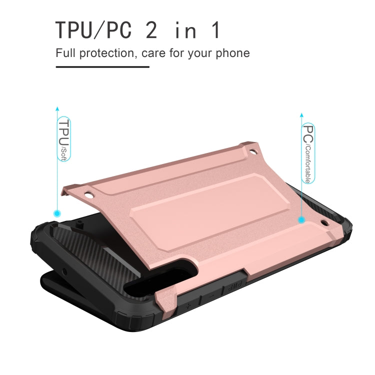 Estuche combinado Magic Armor TPU + PC para Galaxy A50 (gris)