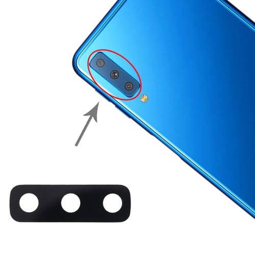 Lenti della fotocamera posteriore Samsung Galaxy A7 A750F/DS (Nero)