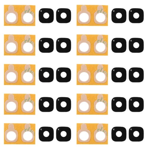 Tampa da Lente da Câmara Traseira com Autocolante Samsung Galaxy J5 Prime - Pacote de (10 Peças)