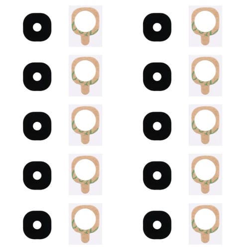 Tampa da Lente da Câmara Traseira com Adesivo Samsung Galaxy J7 / J710 - (10 Peças)