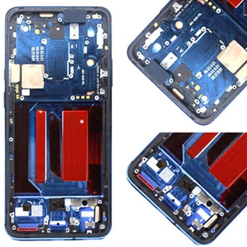 Para el montaje completo del digitalizador OnePlus 7 Pro con marco de pantalla LCD OEM (azul)